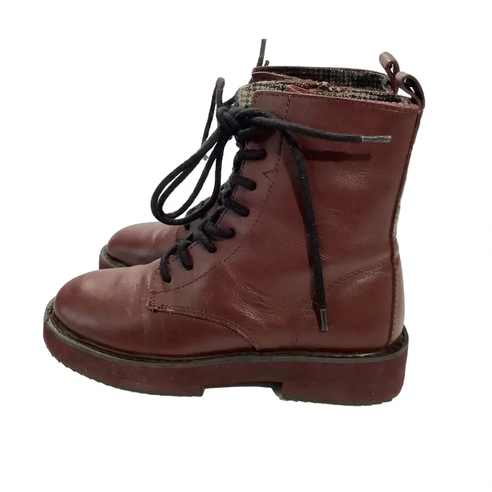 Zara Kids Combat Moto Lace Up Boots